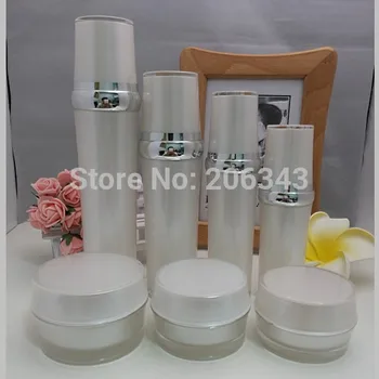 50G de perle acrilice albe BARIL FORMA crema de sticla,containere cosmetice,,crema borcan,Borcan Cosmetice,Ambalaje Cosmetice