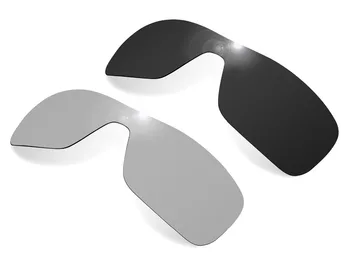 Glintbay 2 Bucati ochelari de Soare Polarizat Lentile de Înlocuire pentru Oakley Rotorului Turbinei Stealth Negru si Argintiu Titan