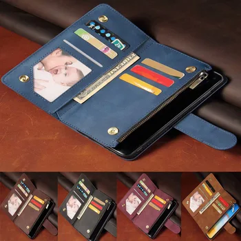 De lux Portofel din Piele Pentru UMIDIGI A9PRO Caz Magnetic, cu Fermoar pentru Portofel Mobil Retro Wallet Flip Card Stand Umi A9 Pro Mercur Acoperi