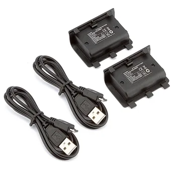 2 Set 2400mAh Baterii + Cablu USB Pentru XBOX ONE Wireless Controller Kit de Încărcare Gamepad Baterie Reîncărcabilă de Rezervă