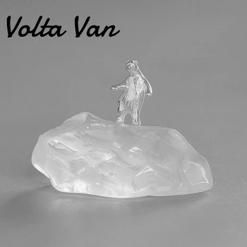Volta Van Argint 925 Cristal Natural Decor Dans Urs Polar Noi 2022 Animal Home Decor