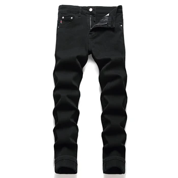 Blugi barbati 2022 Toamna anului Nou Cargo Pantaloni Lungi Streetwear Bărbați Negru de Bumbac Denim Pantaloni Mijlocul Talie Casual Pantaloni pentru Bărbați