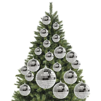 1Pack 2-4cm Minge de Crăciun Pom de Crăciun Agățat Ornamente Pandantive Sticla Oglinda Disco Ball Fleac Acasă Petrecere de Craciun Decor