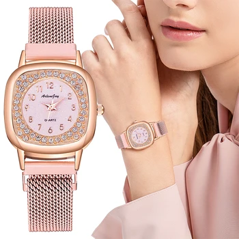 Femei Pătrat De Cer Înstelat Încheietura Ceas Casual De Lux Stras Ceasuri Ceas Montre Femme Reloj Mujer