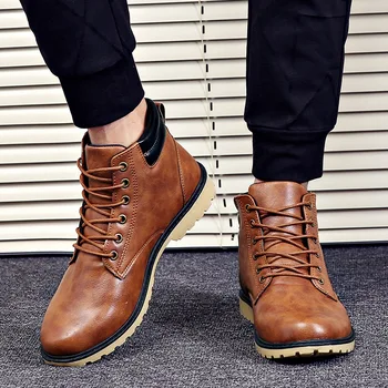 De Brand Nou de Piele Barbati Pantofi coreean Tendință Confortabil Haimana Barbati Pantofi de Moda Britanic Bărbați High Top Adidași Noi Mocasini Repare