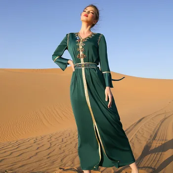 Eid Mubarak Abaya Dubai Turcia Caftan Musulman Ramadan Femei Rochie Caftan Marocan Arabă Halat De Haine Islamice Rochie Djellaba Femme