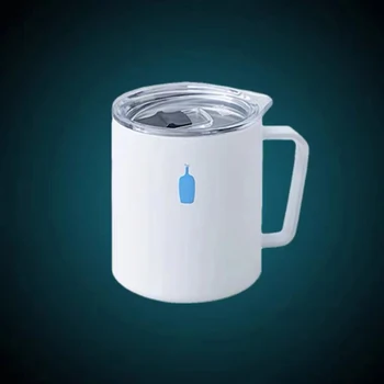 Albastru de sticlă ceașcă de cafea STICLA ALBASTRĂ de CAFEA de izolare termică din oțel inoxidabil mat cana