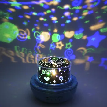Noi exotice condus de flori stele proiector lampa de Vis Rose Lampă de Masă USB rotativ proiector de stele, lumina de noapte