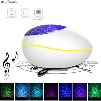 Romantic Ocean Val Proiector Lampa de Noapte Bluetooth Music Player Val de Apă USB LED Lumina de Noapte Pentru Copii Decor Dormitor