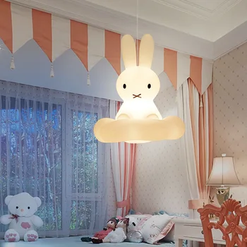 Băieți și Fete, Cameră Decorative Lumini Pandantiv Creative de Familie Dormitor Tavan Corpuri de Iluminat cu LED-uri Moderne Nor Iepure Lămpi