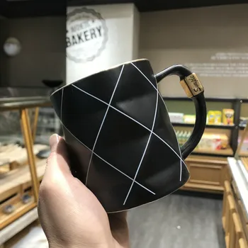 Nordic Ling în formă de Ceașcă de Ceramică Simplă Cană de Cuplu Cana de Apa Refolosibile Cupa cu Capac Pahar Cupe În Vrac Da Un Prieten Un Cadou