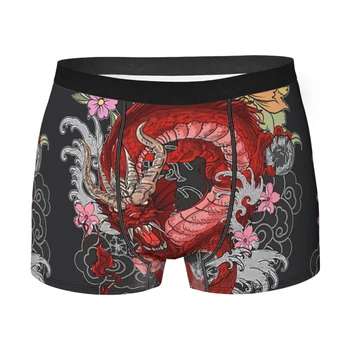 Dragon Floare Om Boxeri Stil Japonez, Arta Extrem de Respirabil Lenjerie de Înaltă Calitate de Imprimare pantaloni Scurți Cadouri