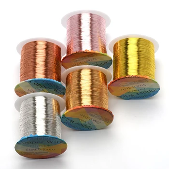 Solid Colorfast Sârmă de Cupru Pătează Rezistent la ștrasuri din Mărgele de Sârmă DIY Meșteșug a Face Bijuterii Accesorii 0.2 0.3 0.4 0.5 0.6 0.8 1.0 mm