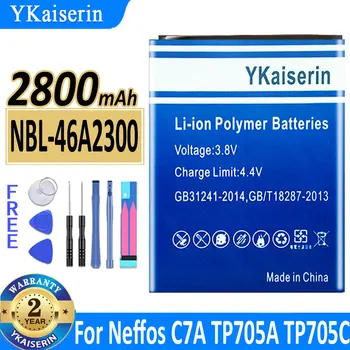 YKaiserin Noua Baterie 2800mAh NBL-46A2300 Baterie pentru TP-Link Neffos C7A TP705A NBL-46A2300 Baterii de Telefon Mobil