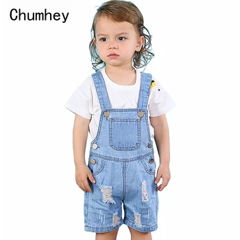 Chumhey 1-4T Copilul Scurte Salopete de Vara Baieti Fete Subțire de Blugi Denim Salopeta Copii Sugari Haine Bebe Haine Copii pantaloni Scurți