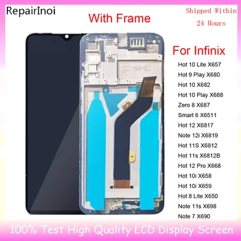 Original Pentru Infinix Hot 10 Lite X657 10 Joaca X688 12 X6817 11S X6812 Cu Rama Display LCD Touch Screen Digitizer Asamblare