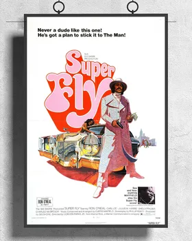 L020 SUPERFLY Film SuperFly despre exploatarea sclavilor Arborelui de Dinamită pimp Tesatura de Matase Poster Art Decor Interior Tablou Cadou