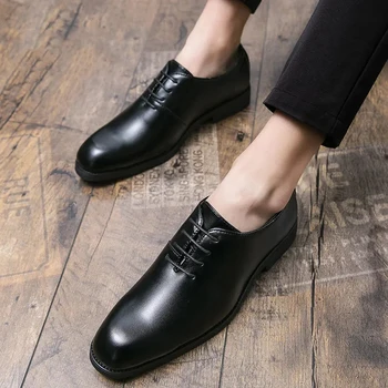 Barbati din Piele Pantofi de Moda Noua Scăzut de Afaceri de Top Formale Pantofi Casual Pantofi pentru Bărbați Negru Mare de Costum Barbati din Piele Pantofi