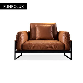 Lumină moderne de lux canapea de living minimalist, simplu canapea de piele Creative canapea de Piele, canapea din piele