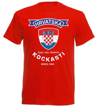 Kroatien T-Shirt pentru Bărbați Fotbalist Soccers Hrvatska Soccerer Stil de Vara Moda Barbati Casual Teuri Noutate Tricouri