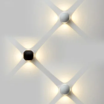 Din aluminiu rezistent la apă în aer liber LED Tranșee de Perete Montate pe Suprafață Curte de Perete de Lumină IP65 Sus și în Jos de Perete de Lumină Moderne