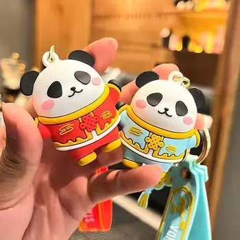 Drăguț Breloc Creative Desene Animate Cheie Lanț Silicon Bijuterii Animal Panda Brelocuri Auto Sac Breloc Moale Kawaii Panda Pandantive