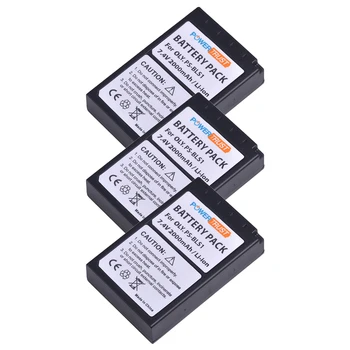 3Pcs 2000mAh BLS 1 BLS1 BLS-1 Acumulatori pentru OLYMPUS E-PL1 E400 E410 E420 E450 E620 E-P1 E-P2 Baterie