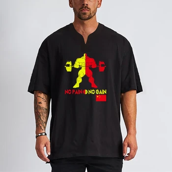 Rularea Maneca Scurta Din Bumbac V Gât T-Shirt Men 'S Îmbrăcăminte De Modă 2022 Vara Primavara Men 'S Top T-Shirt Sport Tees