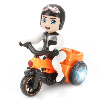 2020 Nouă Copii Stunt Triciclu Electric Exigibilă Mașină de Jucărie cu Efecte de Lumina Rotativ Super Truc