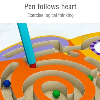 Creier Joc Din Lemn Labirint De Jucarie Pentru Copii Cu Animale Magnetice Piesa De Puzzle Bord Educative Pentru Copii De Învățare Puzzle Copilul P3w7