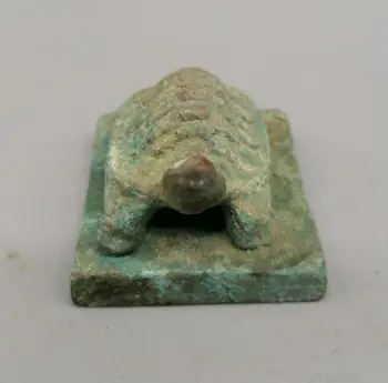 China archaize cupru broască țestoasă sigiliu meserii statuie