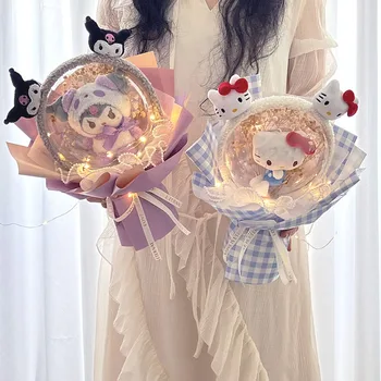 Sanrioes de Pluș Buchet de Flori Hello Kittys Kuromi Cinnamoroll Umplute Pluș Păpușă Jucărie Nunta Ziua Îndrăgostiților Cadouri de Craciun
