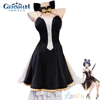 Joc Anime PENTRU că Xiangling Costum Genshin Impact Concert Ver. Cosplay Costum Rochie Anime Pentru Femei Petrecere De Carnaval Jocuri De Rol Costum