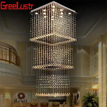 Lampă de plafon Moderne de Mare de Cristal LED Plafon Candelabru de Lux, Design Pentru Scara Villa Hotel Hol Interior Decor corp de Iluminat