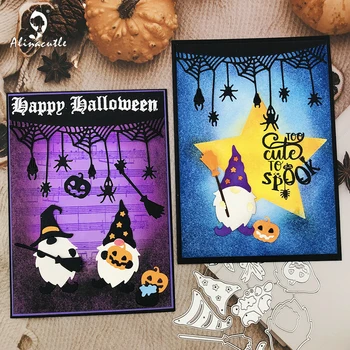 Alinacutle Tăiere De Metal Moare Taie Halloween Gnomi Set Scrapbooking Hârtie Craft Handmade Card Album Pumn De Artă Cutter