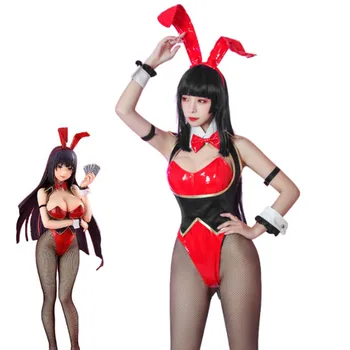 Anime Kakegurui Yumeko Jabami Cosplay Fata Bunny Costum Cosplay Sexy pentru Femei Bunny Costum Salopeta Costum de Halloween