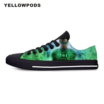 Barbati Casual Pantofi de Moda Lanterna Verde Film cu Supereroi Cald Rece Personalizate de Imprimare Imagine Panza Lumina Pereche de Pantofi