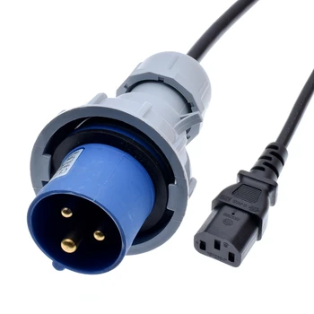 IEC309 316P6 să C13 Conector cablu de Alimentare,Conectați Dispozitivul cu IEC C14 Admisie recipient în 316C6 de Evacuare ,IPX67,1,5 mm ecartament sârmă