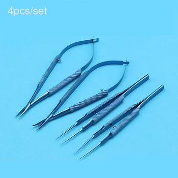 Titan Tlloy Instrumente Chirurgicale Oftalmologice Microchirurgie Instrumente Dentare Titularii de Ac + 11.5 cm Foarfece +Penseta