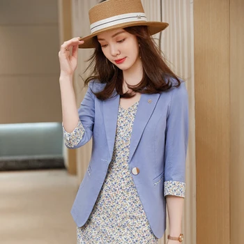 Moda Casual pentru Femei Sacou și Sacou Albastru Birou Doamnelor Uniformă de Afaceri OL Stil