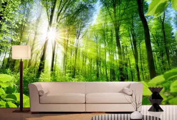 personaliza gazete de perete decor acasă 3d Pădure mare copac peisaj natural Living cu TV 3D de fundal de perete