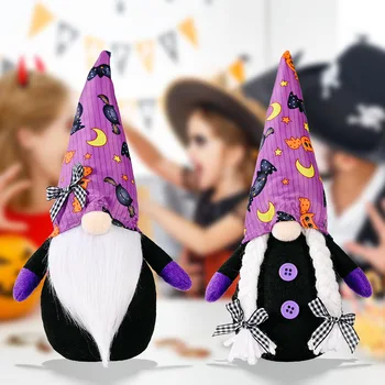 Noi De Craciun Halloween Violet Fără Chip Gnome Moș Lalea Rudolph Papusa Decor Pentru Casa Cadouri Ornamente Consumabile Partid