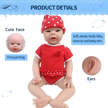 WW1550 52cm 20 inch 3500g 100% Corp Plin de Silicon Renăscut Baby Doll Realiste Jucarii pentru Copii cu Suzeta pentru Copii Cadou de Crăciun