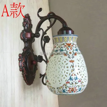 Stil chinezesc ceramice lampă de perete ofhead epocă ceramice lămpi de perete lumini de perete Camera de zi Sala de Mese Baie