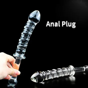Crystlal Sticlă Anal Plug Masaj Vibrator G-spot Stimulator Clitoris Masturbari sex Feminin Portabile Jucarii Sexuale pentru Femei