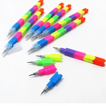 Stivuitor Swap 8 Secțiunea Culoare Bloc Non-ascutit Creion Multifunctional Creion pentru Papetărie de Birou 1 buc