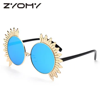 Q Rotund Retro Clasic de Epocă ochelari de Soare Nuante de Designer de Brand Cadru Metalic Femei Bărbați Ochelari de Soare Moda de Conducere UV400 Ochelari