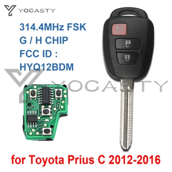 YOCASTY HYQ12BDM Telecomanda Cheie Auto Cu G H Cip 314.4 MHz Pentru anul 2013 2014 2015 2016 2017 Toyota Prius C Prius V, RAV4 Tacoma Camry