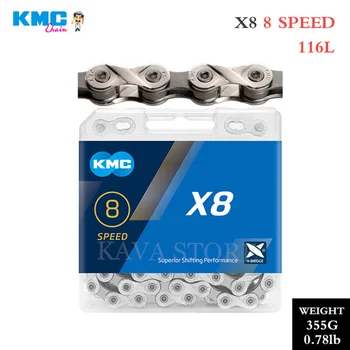 KMC X8 Lanț de Lanțuri de Bicicletă MTB 8 Viteza cu verigi Lipsă 8V Biciclete Rutier în Lanț pentru Shimano SRAM Biciclete Parte
