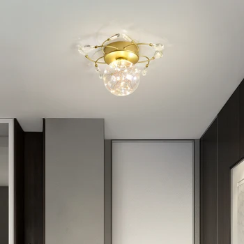 Romantic moderne de Lux Lumina Creatoare de Aur Negru LED Cristal Lampă de Tavan Pentru Decoratiuni Interioare de Iluminat Din Hol Mansarda
